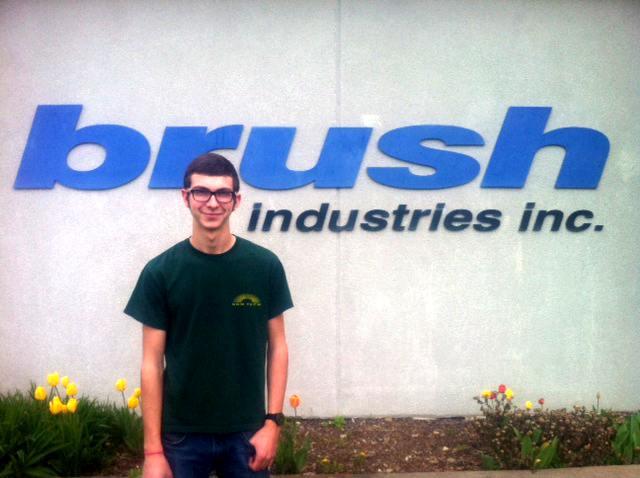 Precision Machining student Parker Derr on Co-op at Brush Industries