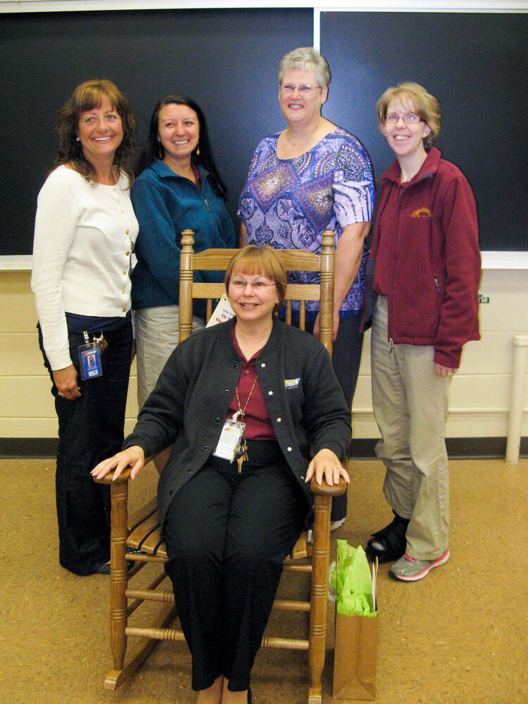 Mrs. Sharer accomanied by Julie Loss, Jodi Marshall, Brenda Kurtz, and Tonya Struble